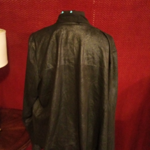 Bagatelle black faux suede draped jacket - Picture 2 of 2